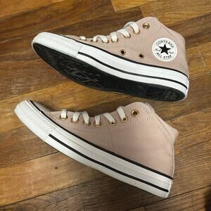 Rose gold converse sneakers
